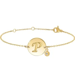 Bracelet Femme So Charm - BD2281-DORE-P-DIAMANT - Bracelet Initial Doré