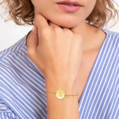 Bracelet Femme So Charm - BD2281-DORE-N-DIAMANT - Bracelet Initial Doré