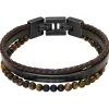 Bracelet HB6693 Multi-rangs Marron pour Homme