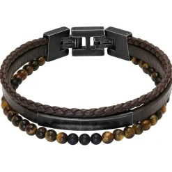 Bracelet HB6693 Multi-rangs Marron pour Homme
