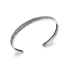 Bracelet Jonc ouvert fantaisie homme 6mm Argent Maison de la Bijouterie VYZWVY6Y