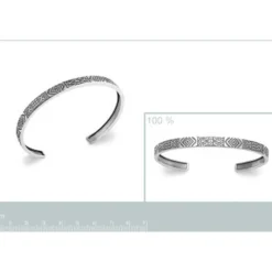Bracelet Jonc ouvert fantaisie homme 6mm Argent Maison de la Bijouterie VYZWVY6Y