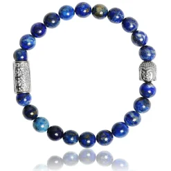 Bracelet Lauren Steven Design ML050 - Bracelet En Pierre Naturelle Lapis Lazuli Lauren Steven