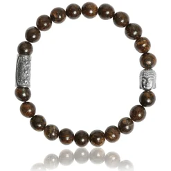 Bracelet Lauren Steven Design ML053 - Bracelet En Pierre Naturelle Bronzite Lauren Steven