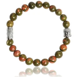 Bracelet Lauren Steven Design ML058 - Bracelet En Pierre Naturelle Unakite Lauren Steven