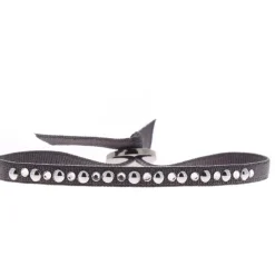 Bracelet Les Interchangeables A35389 - Bracelet Tissu Gris Cristaux Swarovski Les Interchangeables