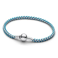 Bracelet Maille Serpent Cordon Bleu 593816C01
