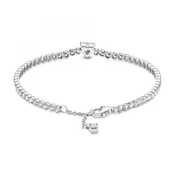 Bracelet Rivière Cœur Scintillant Pandora Timeless - Argent