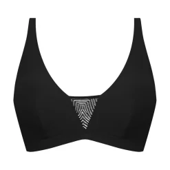 Brassiere microfibre sans armatures noir - Thelma