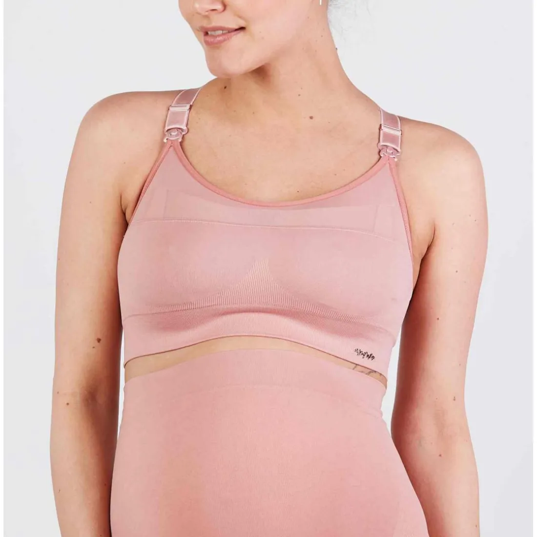 Brassière d'allaitement sport rose Cache Coeur Lingerie