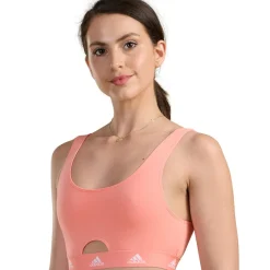 Brassière femme Active Comfort Adidas Sport orange en coton