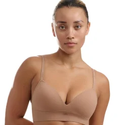 Brassière femme échancré Active Seamless Adidas Sport - beige
