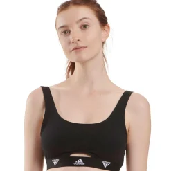Brassière femme Coton Logo Adidas noir