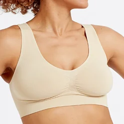 Brassière sans armatures à bretelles larges beige