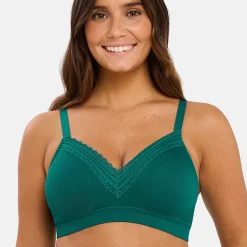 Brassière sans armatures Agathe Vert Emeraude