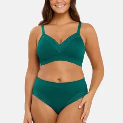 Brassière sans armatures Agathe Vert Emeraude