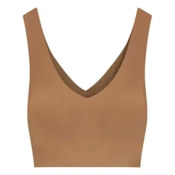 Brassière sans armatures invisible à col V - Marron Bye Bra