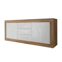 Buffet 2 portes 3 tiroirs en panneaux de particules