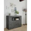 Buffet 2 portes battantes URBINO oxyde