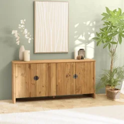 Buffet 4 portes bois pin recyclé SANDY