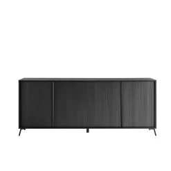 Buffet 4 portes chene gris foncé