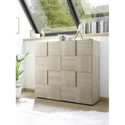Buffet 2 portes en bois DAMA décor chêne samoa