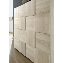 Buffet 2 portes en bois DAMA décor chêne samoa