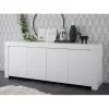 Buffet 4 portes en bois FIRENZE blanc opaque