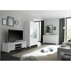 Buffet 3 portes en bois FIRENZE blanc opaque