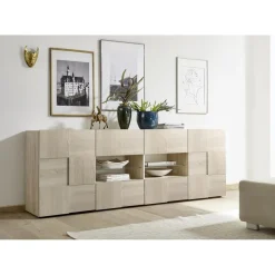 Buffet 2 portes et 4 tiroirs DAMA décor chêne samoa