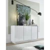 Buffet 3 portes ICE laqué blanc brillant