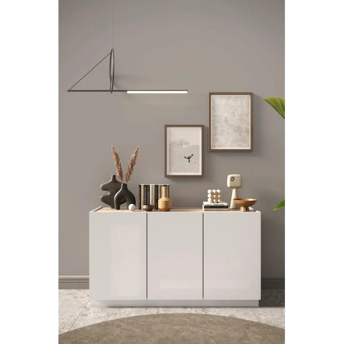 Buffet 3 portes panneaux de particules