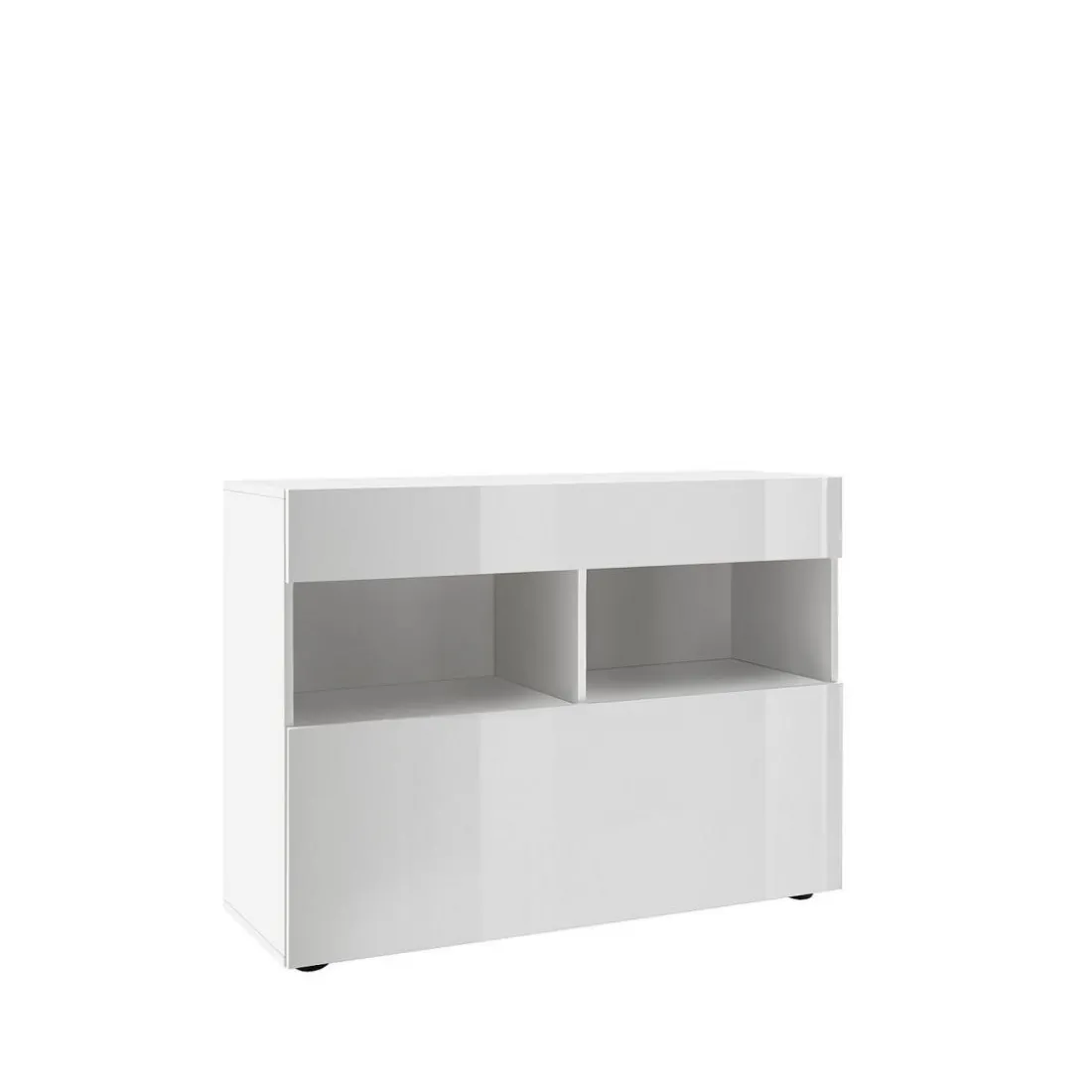Buffet 1 tiroir et 1 abattant SORANO blanc