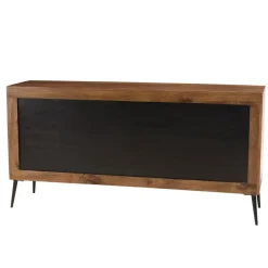 Buffet bois 3 portes symétriques pieds métal KIARA