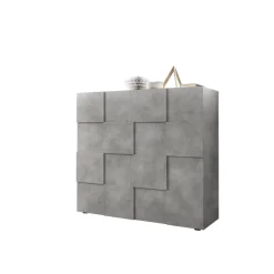 Buffet de cuisine 2 portes en bois DAMA décor beton