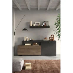 Buffet FREEDOM 2 portes3 tiroirs gris