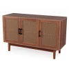 Buffet moderne Poetis 3 portes avec cannage Rotin et Bois