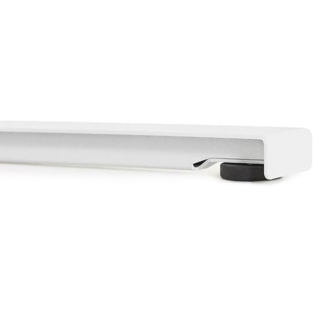 Bureau assis-debout électrique 'BIONIK'avec plateau en bois et métal blanc
