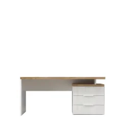 Bureau avec 3 tiroirs poigné en métal EASY