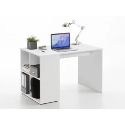 Bureau avec étagère blanc AKI
