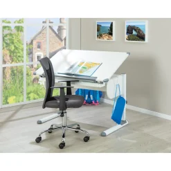 Bureau blanc inclinable ESTUDA