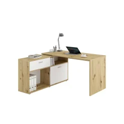 Bureau D'Angle Couleur Chêne Sable DIEGO