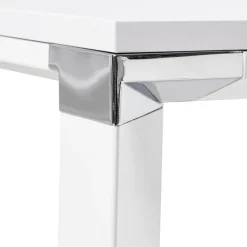 Bureau de direction droit design 'XLINE' en bois blanc