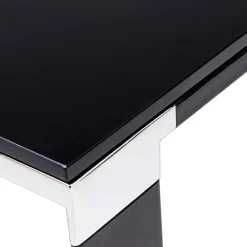 Bureau de direction droit design 'XLINE' en verre noir