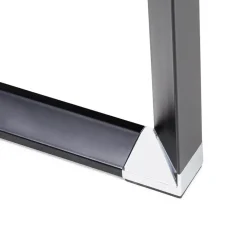 Bureau de direction droit design 'XLINE' en verre noir