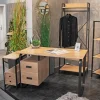 Bureau deux tiroirs integrés modulable