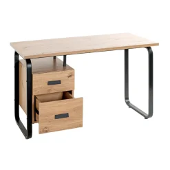 Bureau deux tiroirs integrés modulable