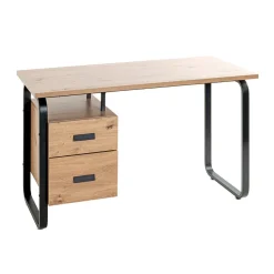 Bureau deux tiroirs integrés modulable