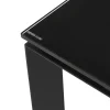Bureau droit design 'BAKUS' en verre et métal noir