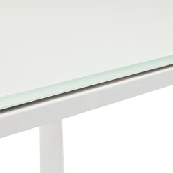 Bureau droit design 'XLINE' en verre blanc